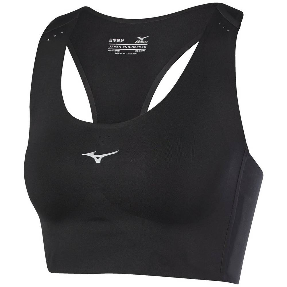 Sujetador Deportivo Mizuno Aero Crop Mujer Negras Ofertas MZUH-53847